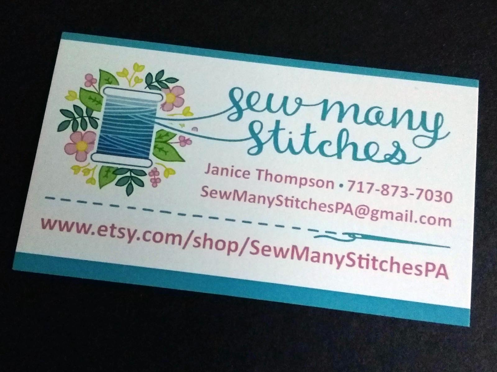 Sew Many Stitches Business Card – Ream Printing